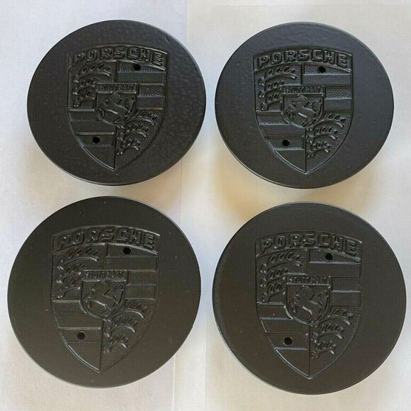 Matte Black 76mm, fits Porsche Wheel rims Wheel Center Caps 7L5601149 7… - Picture 3 of 5